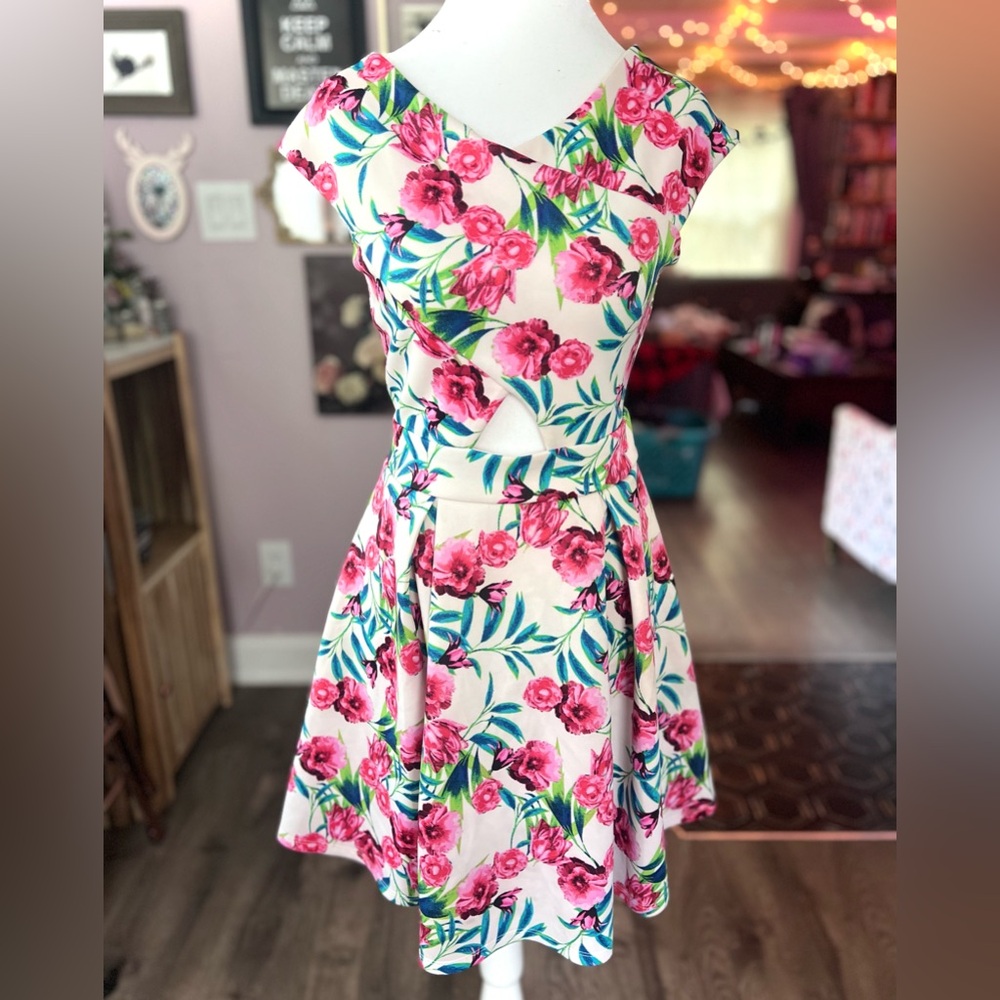 City Triangles Pink and White Floral Dress